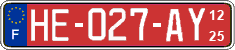 French license plate, SIV (transit plates)