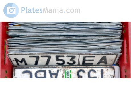 м 7753 ЕА, License plate without vehicle