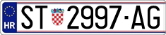 License plate of Croatia, Regular plates