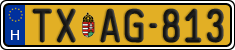 license plates of Hungary, Taxi (2022)