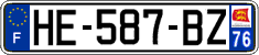 French license plate, SIV (ordinary)