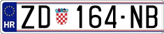 License plate of Croatia, Regular plates