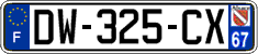 French license plate, SIV (ordinary)