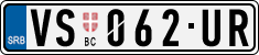 License plate of Serbia, Cars