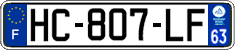 French license plate, SIV (ordinary)