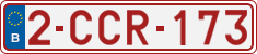 License plate of Belgium, Regular plates (2010)