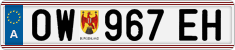 License plate of Austria, Regular plates