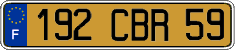 French license plate, FNI