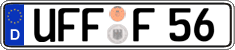 German license plate, Regular plates