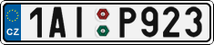 License plate of the Czech Republic, Cars (2001)