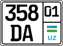 License plate of Uzbekistan, Motorcycles
