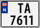 License plate of Norway, Trailers, motorcycles, special vehicles