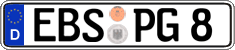 German license plate, Regular plates