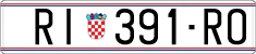 License plate of Croatia, Regular plates