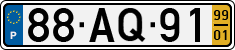 License plate of Portugal, Regular plates