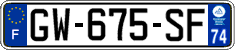 French license plate, SIV (ordinary)
