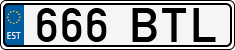 License plate of Estonia, Regular car plates