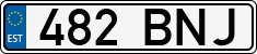 License plate of Estonia, Regular car plates