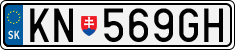 License plate of Slovakia, Cars