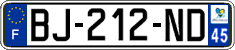 French license plate, SIV (ordinary)