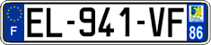 French license plate, SIV (ordinary)