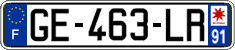 French license plate, SIV (ordinary)