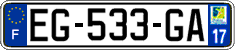 French license plate, SIV (ordinary)