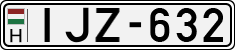 license plates of Hungary, Cars (1990)