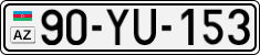 License plate of Azerbaijan, Cars