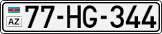 License plate of Azerbaijan, Cars