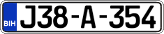 License plate of Bosnia and Herzegovina, Regular plates