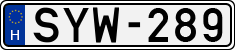 license plates of Hungary, Cars (1990)