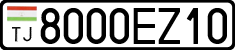 License plate of Tajikistan, Private owners (2009)