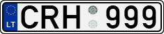 License plate of Lithuania, Cars