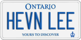 Ontario, Vanity Plates