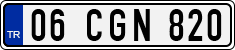 License plate of Turkey, Regular plates