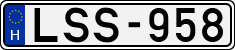 license plates of Hungary, Cars (1990)