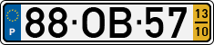License plate of Portugal, Regular plates