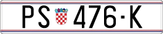 License plate of Croatia, Regular plates