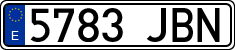 License plates of Spain, Ordinary (2000)
