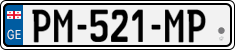 License plate of Georgia, Cars (2014)
