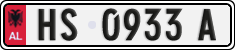 License plate of Albania, Cars (1993)