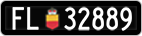 License plate of Liechtenstein, Cars