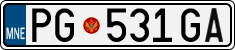 License plate of Montenegro, Trailers