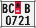 License plate of Albania, Cars (1993)