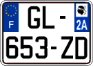 French license plate, SIV (ordinary)