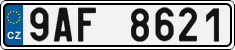 License plate of the Czech Republic, Cars (2001)