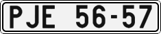 License plate of the Czech Republic, Cars (1960)