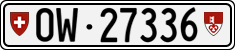 License plate of Switzerland, Cars