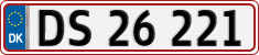 License plate of Denmark, Regular plates